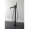 Kingston Brass KS8130DPL Freestanding Tub Faucet with Hand Shower, Matte Black KS8130DPL - alternate 3